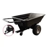 Tow Behind Wide Wheel Tipping Poly Cart (Trailer Suit Ride On Mower) CRT7729